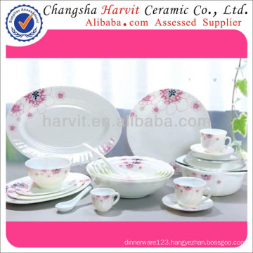 Heat Resistant Opal Glassware Turkish Round Dinnerware Sets/High Quality 58PC Dinner Set